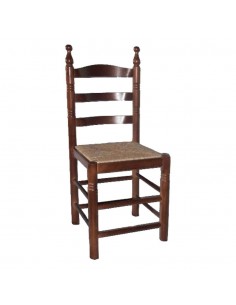 alt= silla de madera COLONIAL CURVADA