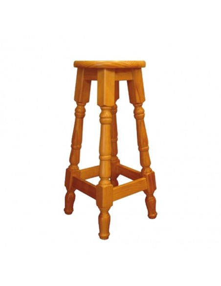 alt= taburete de madera ALMANSA