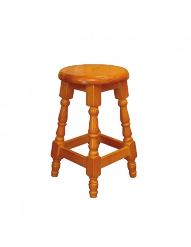alt= taburete BAJO de madera ALMANSA