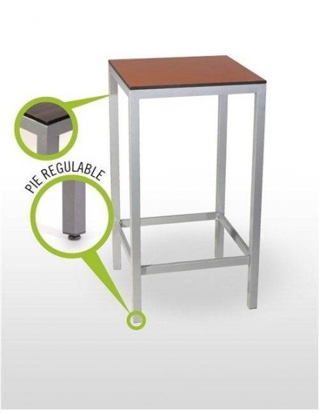 alt= Mesa Alta Deco-H-C-R Aluminio Epoxy