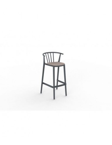 alt= Taburete alto Woody tapizado