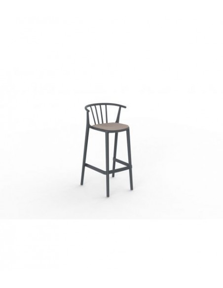 alt= Taburete alto Woody tapizado