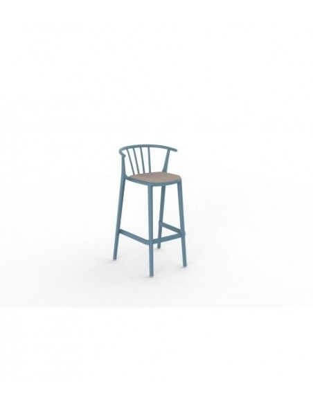 alt= Taburete alto Woody tapizado