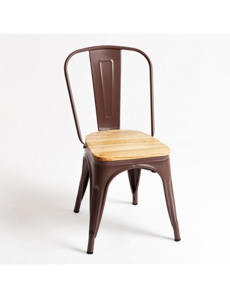 alt= Silla Tolix Madera Natural