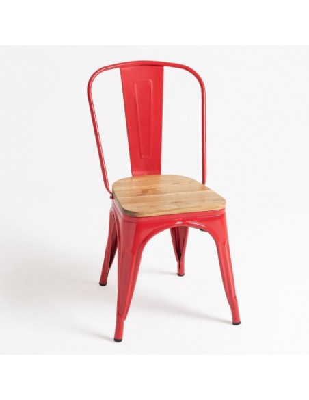 alt= Silla Tolix Madera Natural