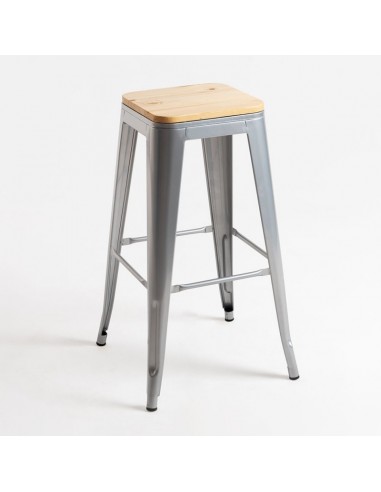 alt= taburete TOLIX asiento madera natural