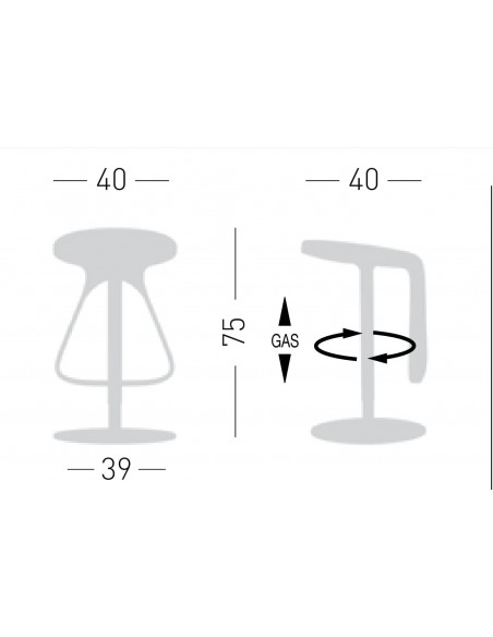 alt= Taburete Octo Elevable