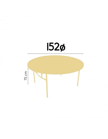 alt= Mesa Catering Redonda 152ø x 75