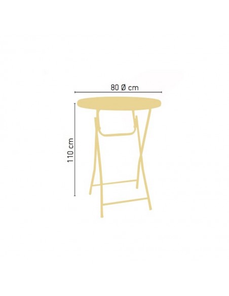 alt= Mesa Catering alta 80ø x 110cms