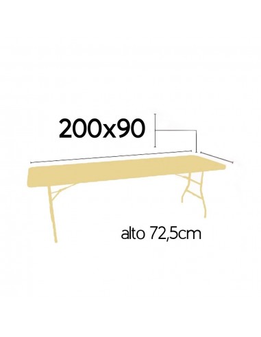 alt= Mesa Catering Rectangular 200x90x75