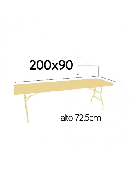 alt= Mesa Catering Rectangular 200x90x75