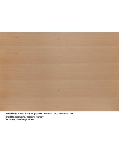 alt= Tablero de Haya chapado