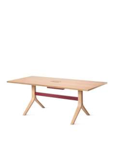 alt= Mesa Hey Long Roble 90 cm. x 200 cm