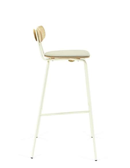 alt= Taburete Skool roble