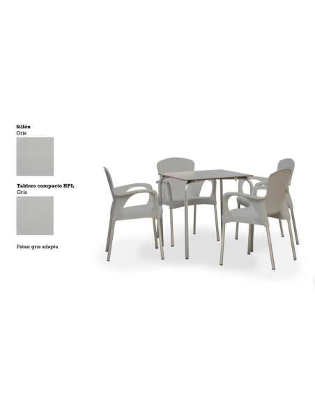 alt= Pack mesa SITA + 4 sillas GRACE