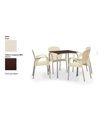 alt= Pack mesa SITA + 4 sillas GRACE
