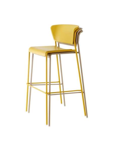 alt= Taburete Lisa Tecnopolímero h65