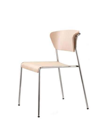 alt= Silla Lisa madera