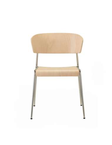 alt= Silla Lisa madera