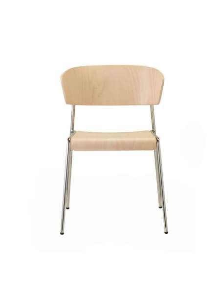 alt= Silla Lisa madera