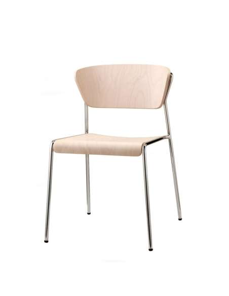 alt= Silla Lisa madera