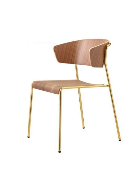 alt= Sillón Lisa madera