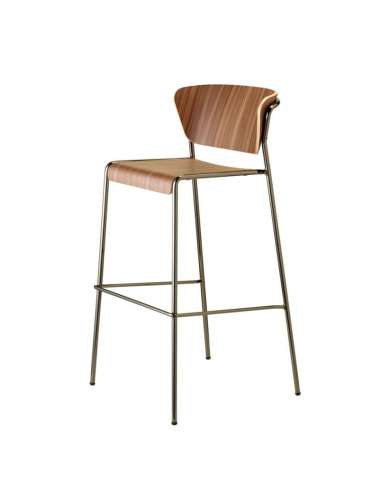 alt= Taburete Lisa madera h75