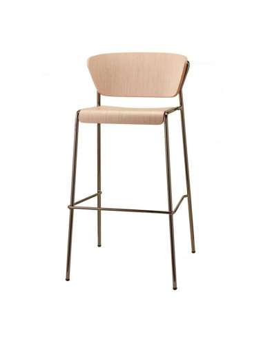 alt= Taburete Lisa madera h75