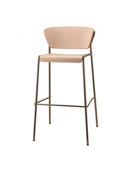 alt= Taburete Lisa madera h75