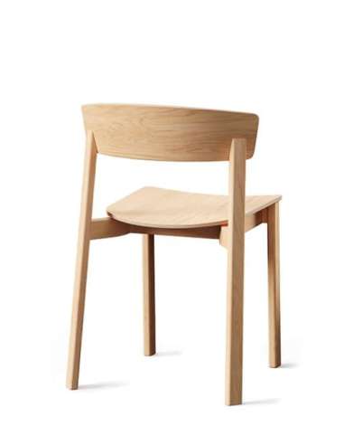 alt= Silla Nord roble asiento tapizado