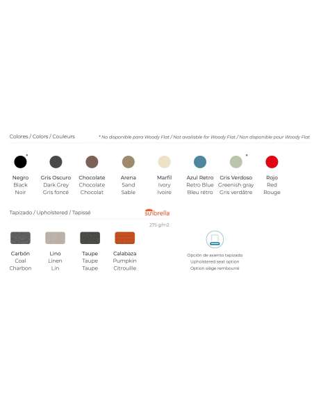 alt= sillón Woody lounge tapizado