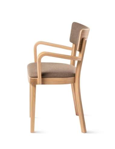 alt= Sillón Solid Roble tapizado