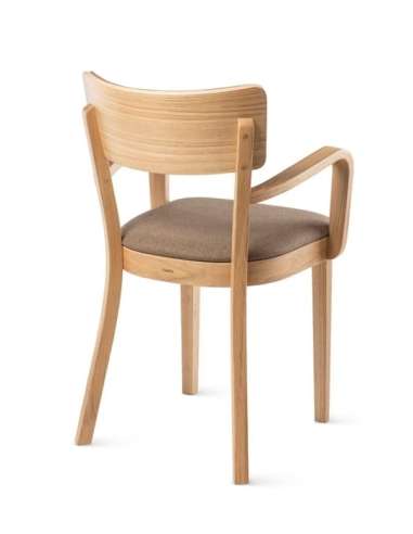 alt= Sillón Solid Roble tapizado