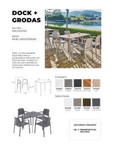 alt= Pack mesa Grodas y 4 sillón Dock